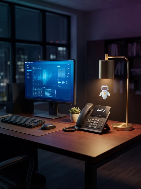 AI working Night time at the office