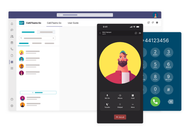 Call2Teams Go interface