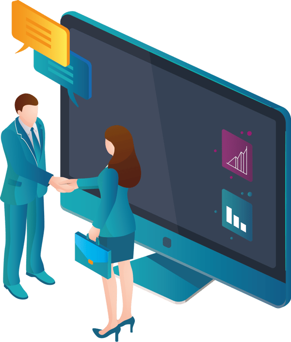 Illustration depicting partners