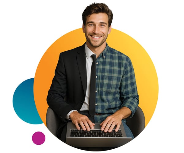 hybrid-worker-man-suit-shirt-laptop