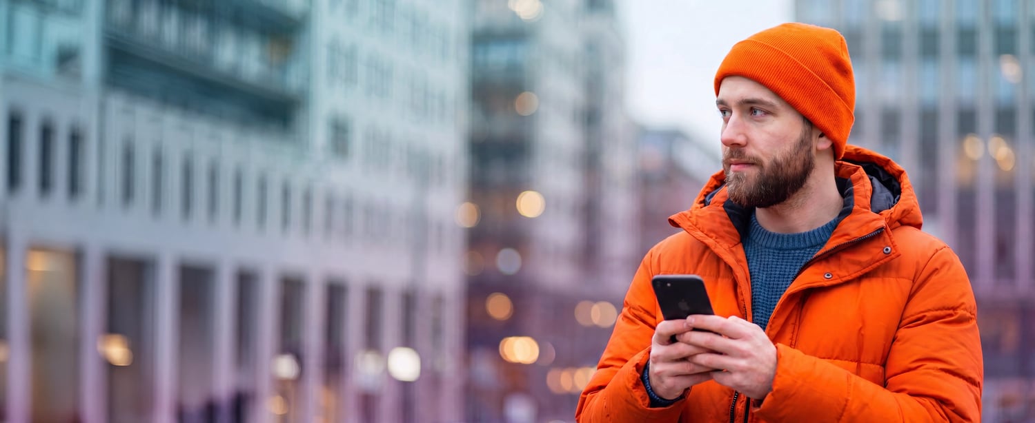 A man using the Dstny products