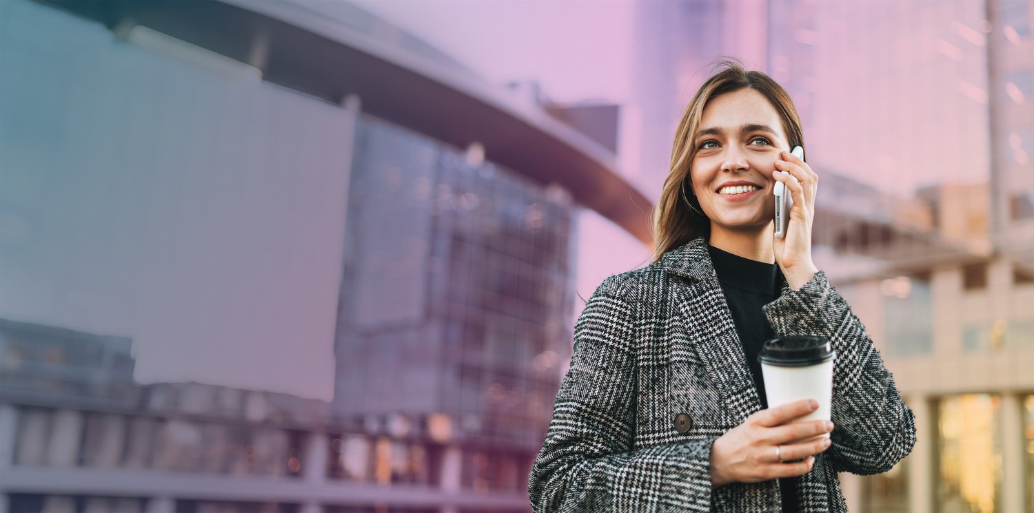 MVNO - woman talking on the phone