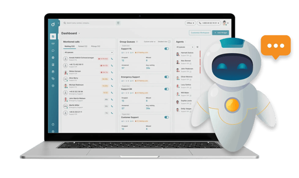 ConnectMe interface managed by an AI bot