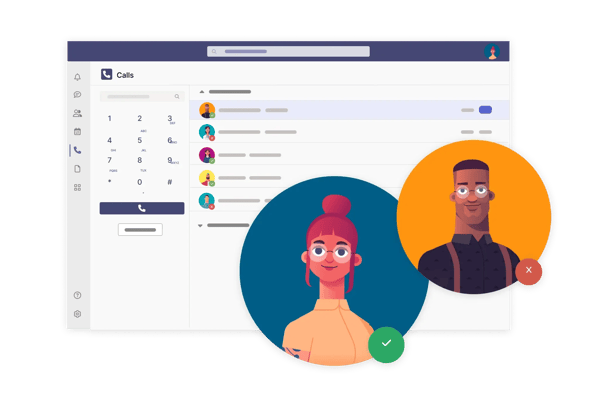 Call2Teams - Contacts-Call-concept