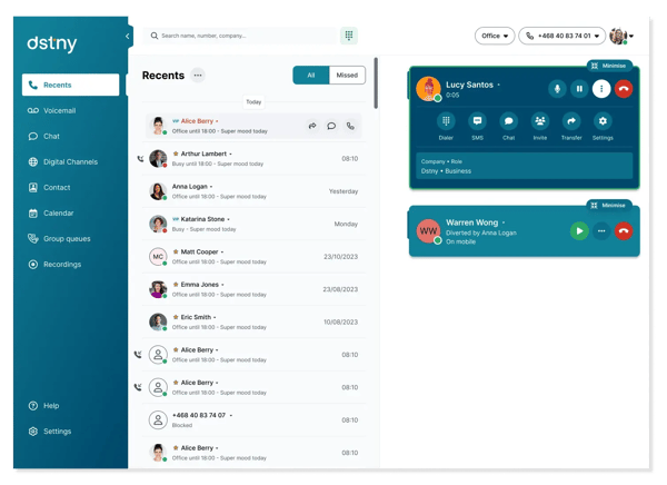 ConnectMe Dstny Incoming Call