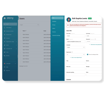 SMP edit user interface